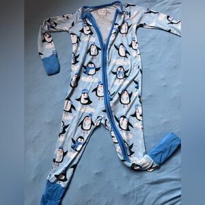 Little Sleepies Ice Skating Penguin (Blue) Zippy